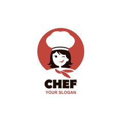 chef woman design isolated on white background