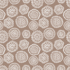 Seamless stylish hand drawn pattern. Vector illustration for textile, fabric and paper. Doodle lace for kids and baby.