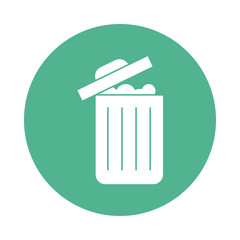 garbage waste silhouette block style icon