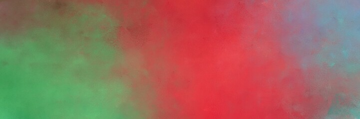 beautiful vintage abstract painted background with pastel brown, medium sea green and moderate red colors and space for text or image. can be used as horizontal background texture