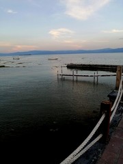 Fototapeta premium pier at sunset