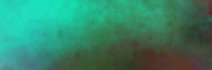 beautiful abstract painting background texture with sea green, dark slate gray and light sea green colors and space for text or image. can be used as horizontal background graphic