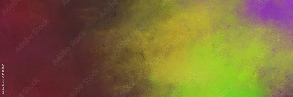 Aufkleber beautiful abstract painting background graphic with old mauve, yellow green and pastel brown colors 