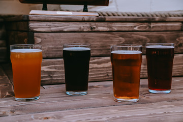 glass of beer on the table