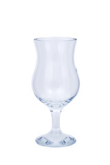 The glass for differnet  drink in the bar  on the white background