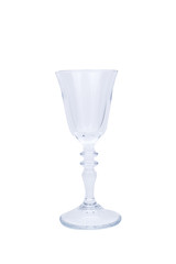 The glass for differnet  drink in the bar  on the white background