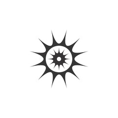  Sun icon logo design vector