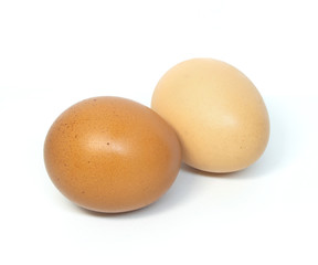 Eggs isolated on white background