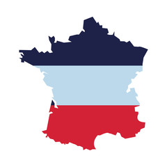 Fototapeta premium france flag and map icon