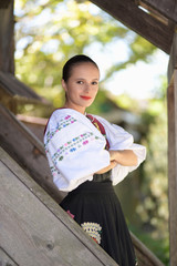 Slovak folklore. Slovakian folklore girl.