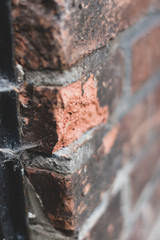 old brick wall with stone