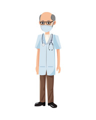 Fototapeta premium male doctor using medical mask