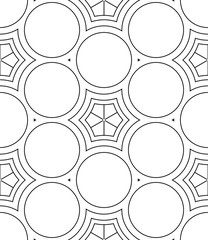 Geo seamless pattern, circles ornament, seamless fabric print,  geometric background, vector illustration
