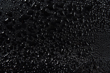 water drops on black background