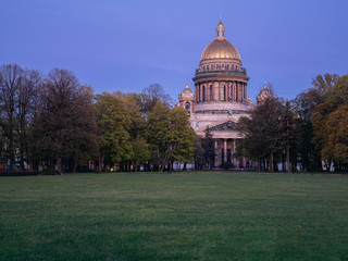 St. Isaac's Cathedral, evening, St. Petersburg. 