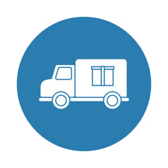 truck delivery silhouette block style icon