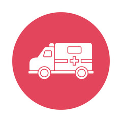 ambulance emergency silhouette block style icon