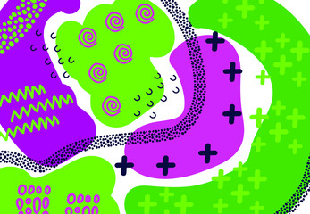 Bright abstract pattern, modern illustration for print, screen saver, background, textile, packaging, cover.