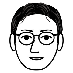 眼鏡の男性
