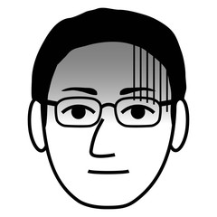 青ざめる眼鏡の男性