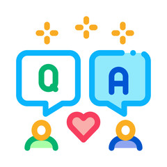 people love dialogue icon vector. people love dialogue sign. isolated contour symbol illustration