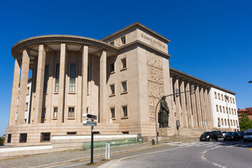 The Court of Appel (Tribunal da Relação) building in Porto, Portugal. A statue of Lady Justice (Justicia, Justitia) at the front.