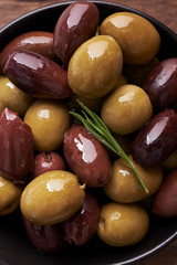 olives on wooden board
