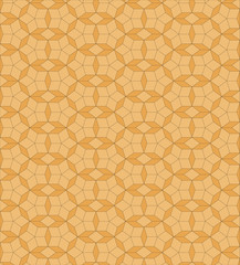 Seamless pattern of Penrose rhombi, abstract geometric pattern of diamonds of different tones of gold
