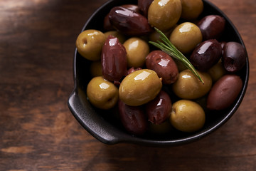 olives on wooden board
