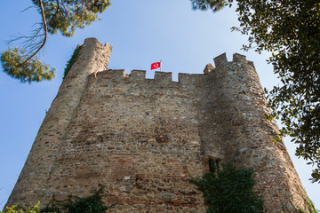 Anadoluhisari is a medieval fortress on the Anatolian side of the Bosporus. Istanbul, Turkey