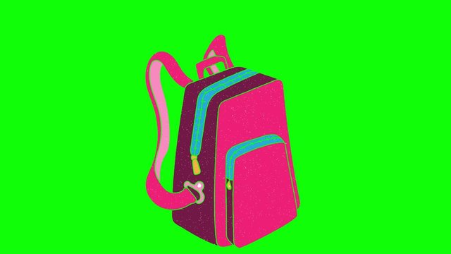 Футаж рюкзака. Школьный рюкзак хромакей. Рюкзак иллюстрация. Портфель хромакей. Синий портфель мультяшный.