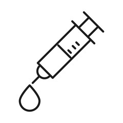 Injection with drop line style icon vector design