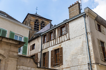 Obraz premium Chalons en Champagne, France, half-timbered house