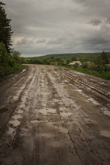 terrible roads in rural areas in the Russian Federation