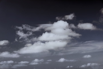 Obraz premium Sky covered with rainy clouds. Stormy weather