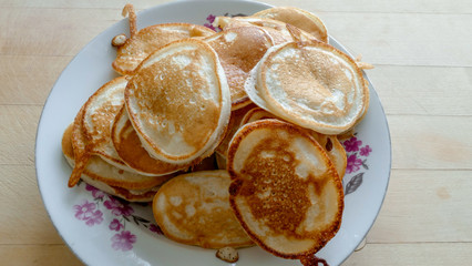 small pancakes are on a plate