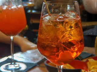 italian prosecco sprizter orange cocktail
