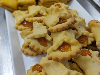 golden orange italian cookies dessert