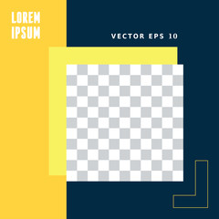 Set of Editable minimal square banner template. Colorful social media post template. Modern promotion square web banner for social media mobile apps