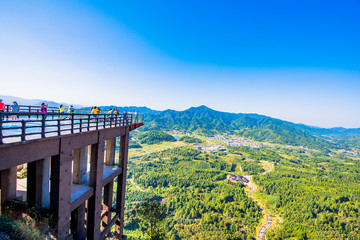 Fototapeta na wymiar Sunny day at Xiaowudang Mountain, Longnan County, Ganzhou, Jiangxi, China