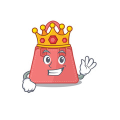 A Wise King of women handbag mascot design style with gold crown