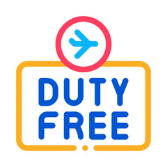duty free sign icon vector. duty free sign sign. isolated contour symbol illustration