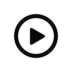 Play icon vector. Play button