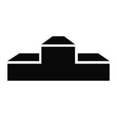 vector illustration of a podium isolated