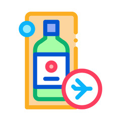 purchased duty free alcohol icon vector. purchased duty free alcohol sign. isolated contour symbol illustration