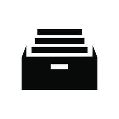 Books vector icon isolated on white background.