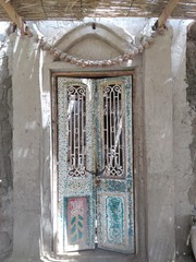 Traditional Pharaonic Nubian door in the farm