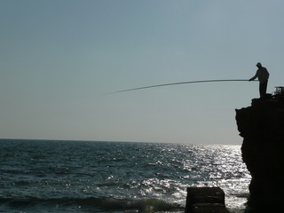 fishing in the sea