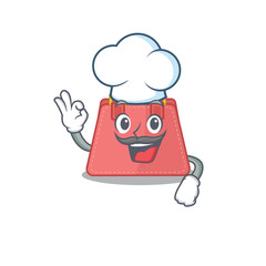 Talented women handbag chef cartoon drawing wearing chef hat