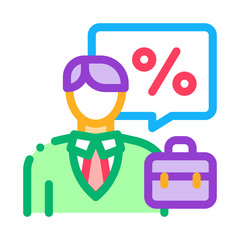 realtor for profit interest icon vector. realtor for profit interest sign. isolated contour symbol illustration